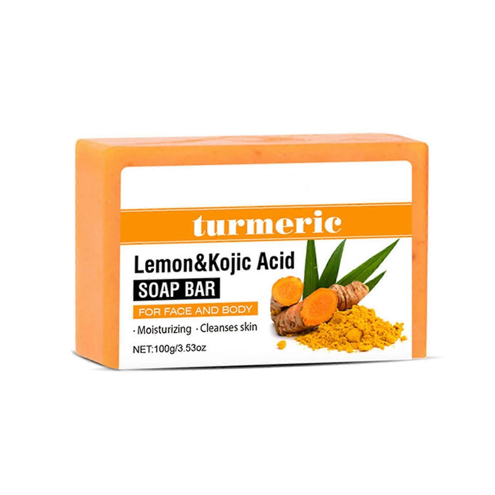 Soap Lemon Turmeric Soap Tablets Cleansing Turmeric Soap Facial And Body Shower Soap Firming Pores And Removing Pigments 100g