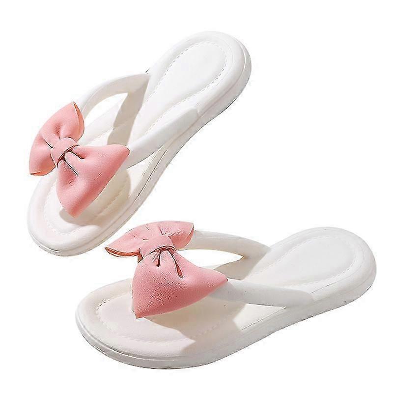 Women's Bow Pillow Flip Flops, Super Soft Non Slip Slides Shoes