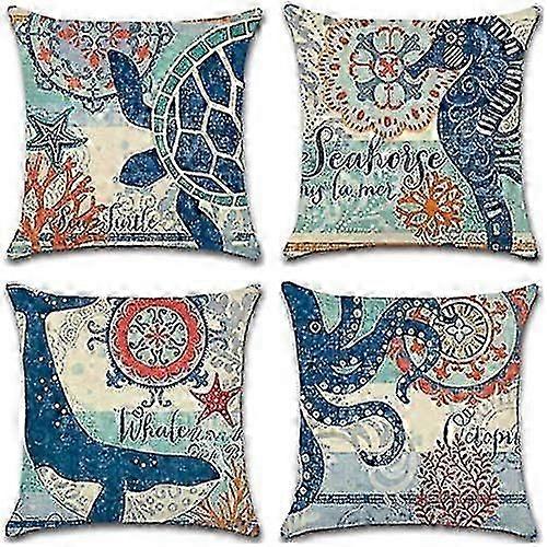 Summer Pillowcase Ocean Theme Throw Pillow Covers Ocean Pillowcase Sea