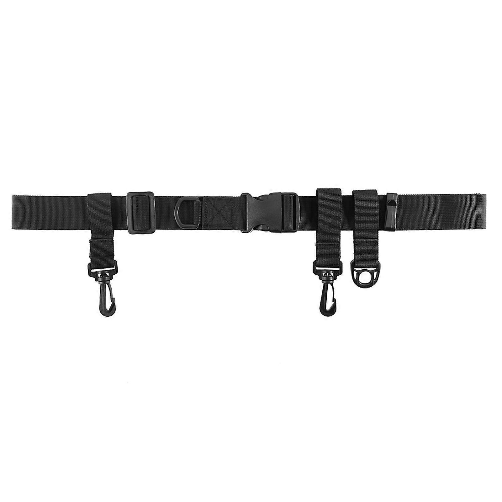 Multi functional 31" - 58" Fishing Wading Belt with Hanging Hooks Fishing Tackle Accessory
