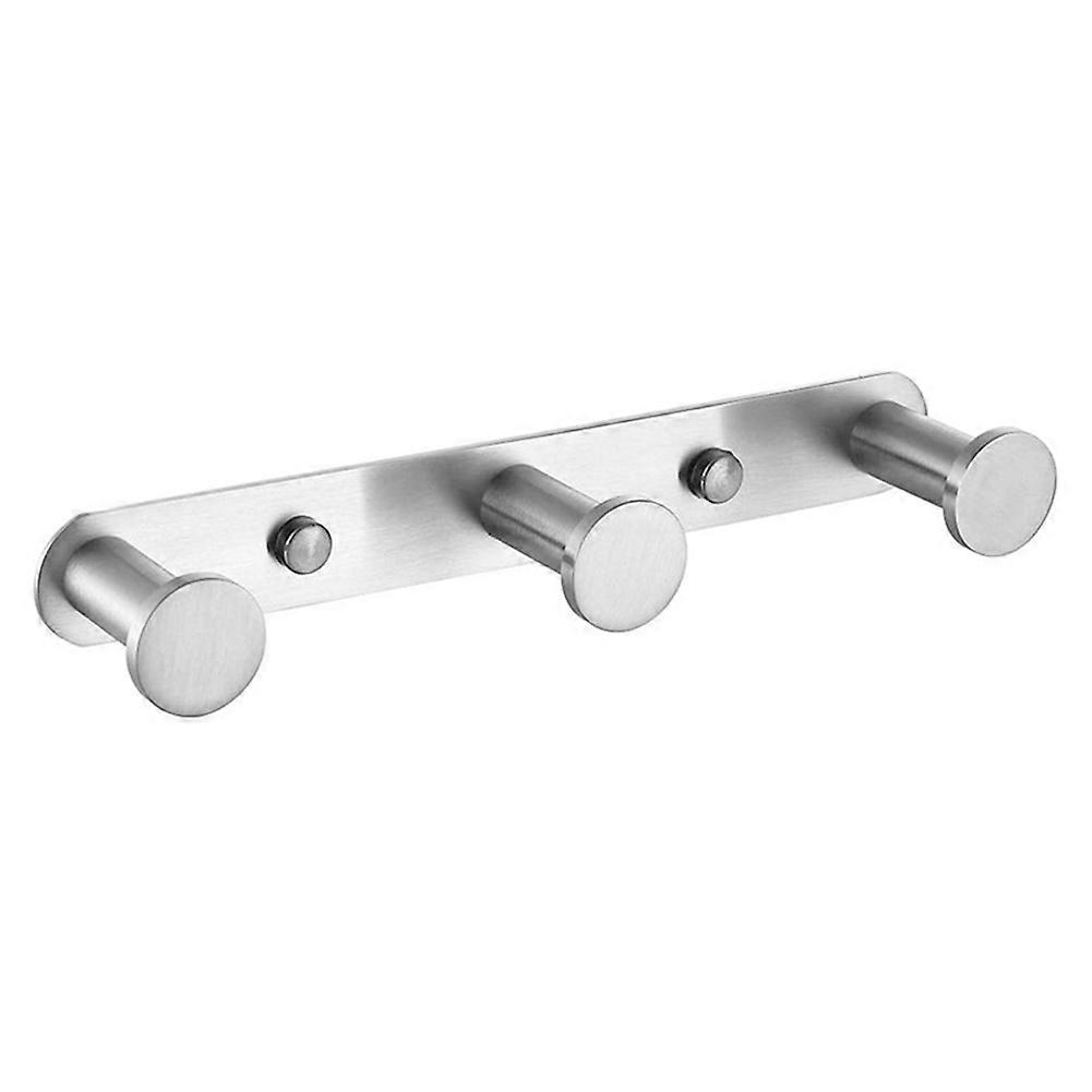 Towel Hook Stainless Steel,Robe Hook Wall Mount Drilled,Silver 3 Hook