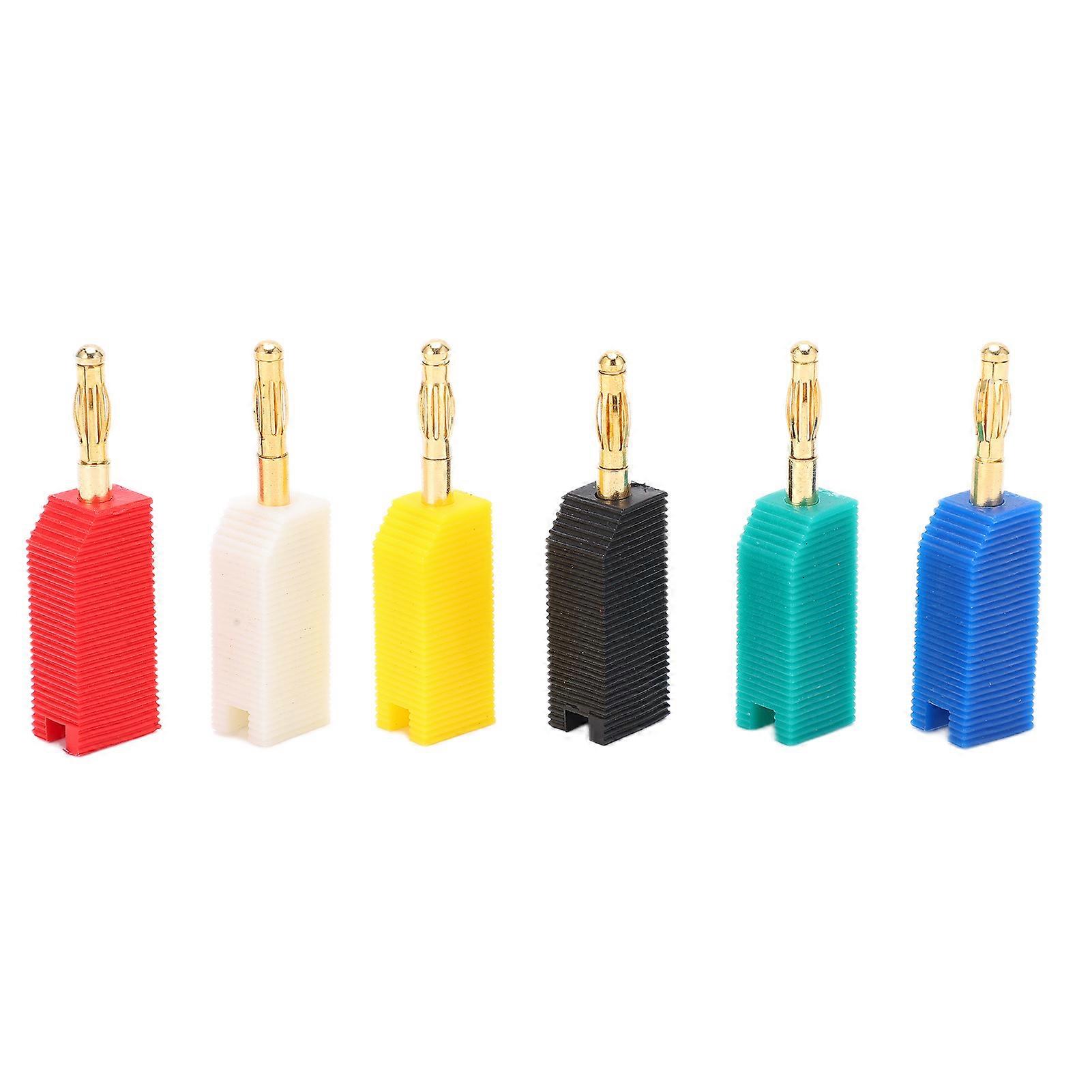 U32 4mm soudable sans soudure empilable Mini connecteurs banane rouge noir jaune vert bleu blanc