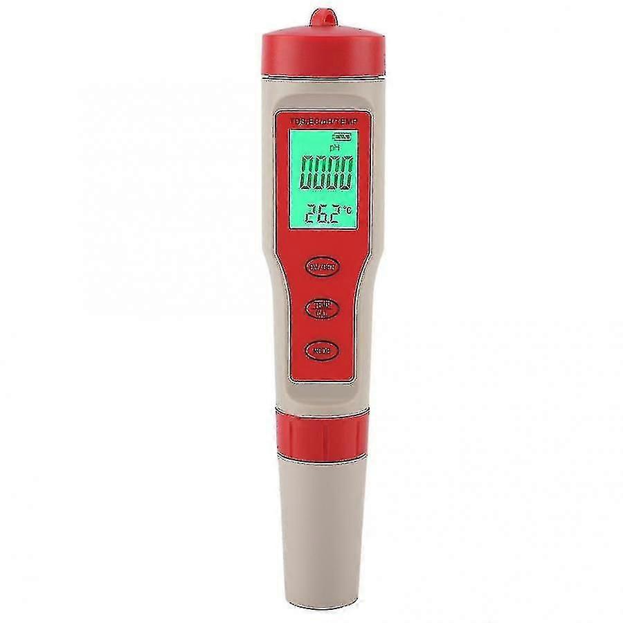 Ph Meter, Professional 4 In 1 Portable Digital Tds Ph Ec Temp Meter, Electronic Ph Tester, Electronic Ph Meter Tester Starlight