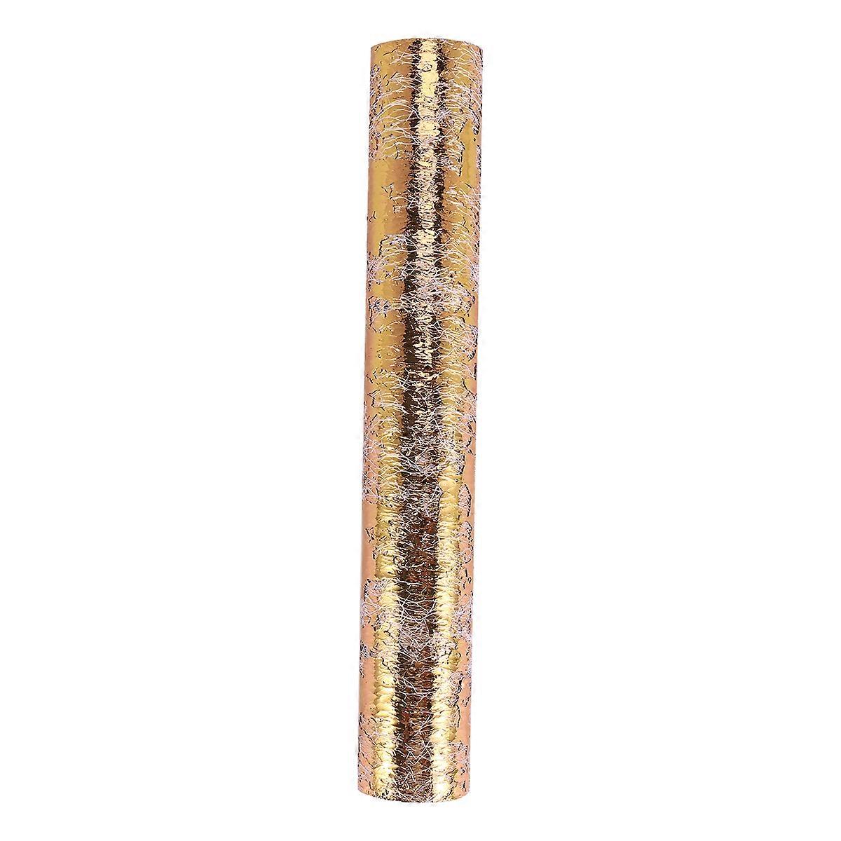 Table Runner, Sparkling Polyester Tulle Ribbon Roll with Gold 28cmx5M