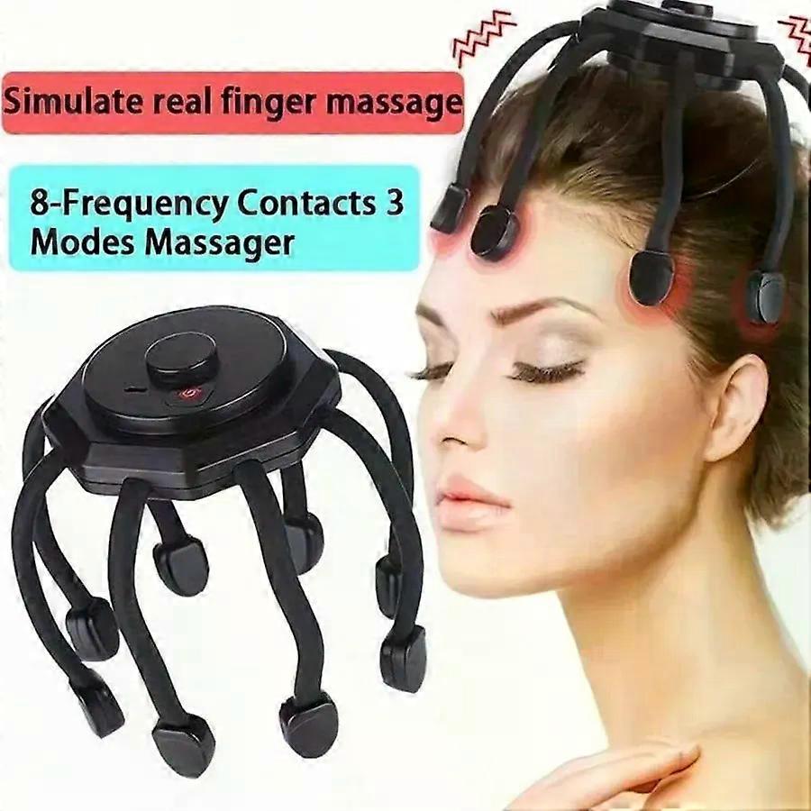 Intelligent Electric Octopus Head Massager Soul Extraction, Head Scratching Meridian Dredging, Scalp Massage And Relaxation Tool