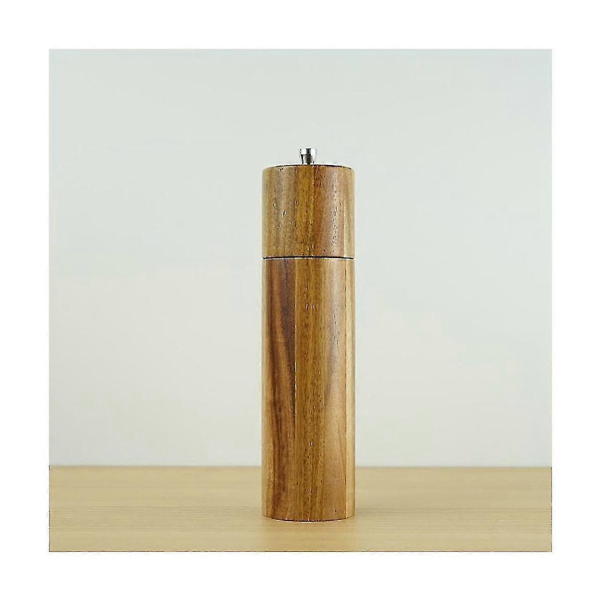 Grinder, Wooden Manual Grinder for Spices, Salt and Pepper, with Adjustable Coarseness Settings