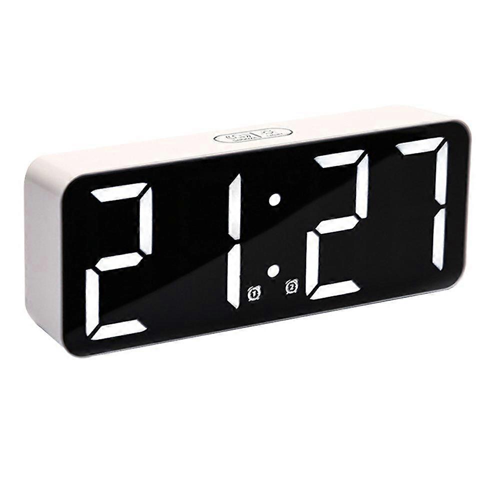 Alarm Clock, Digital Clock with Indoor Temperature Snooze, Dual Alarms for Bedroom