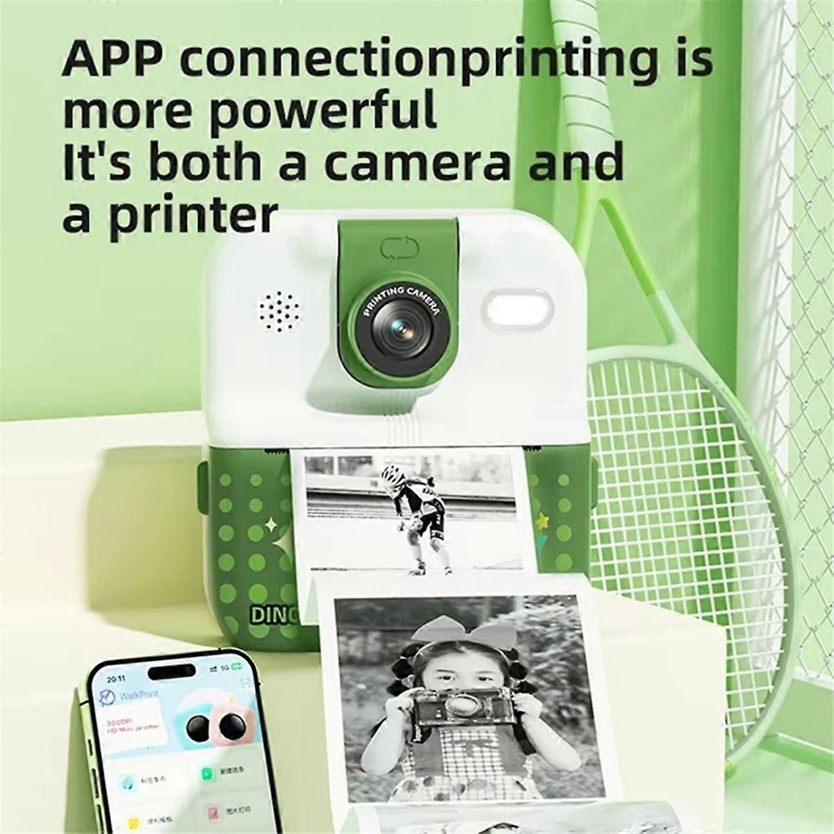 Kids Camera Cute Camera Photo Printer Digital Children Dinosaur