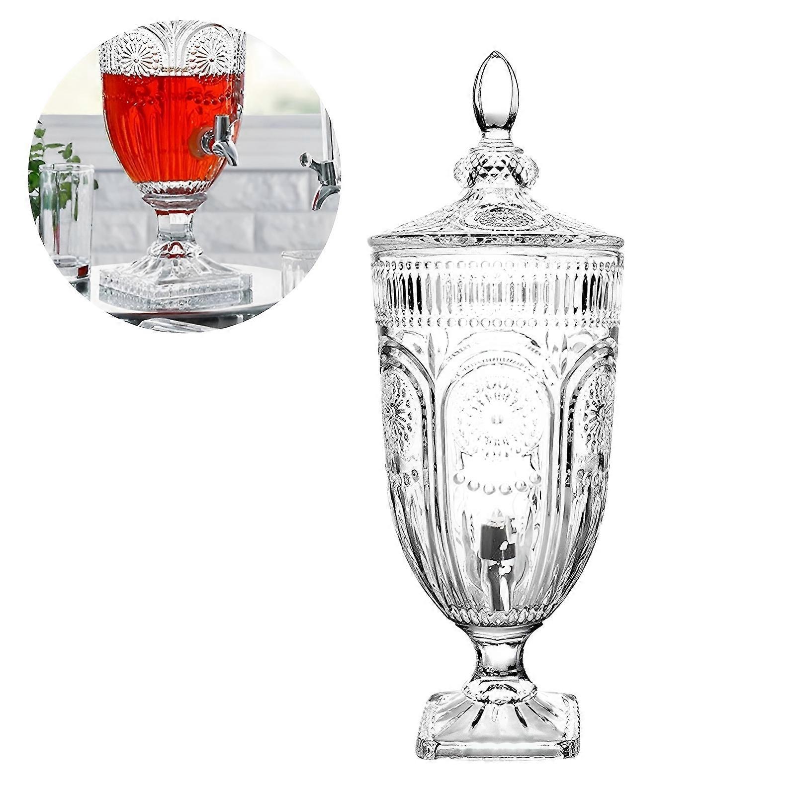 2L Glas-Getränkespender Geprägter Kristall-Eisgetränkespender