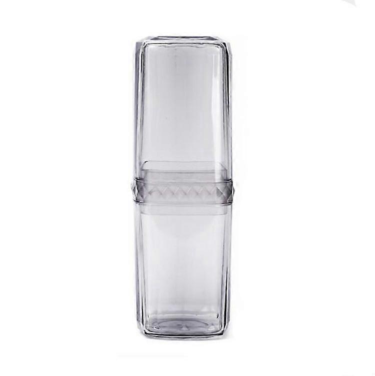 2 in 1 Traveling Wash Set Multi-function Travel Wash Cup Toothpaste Toothbrush Split Bottle Storage Box(Gray)