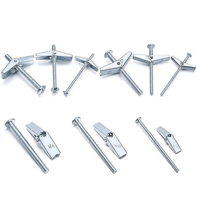 24 Pc Switchs Bolts And Wing Nut Kit For Drywalls Fixed Lights Bookshelfs Sink