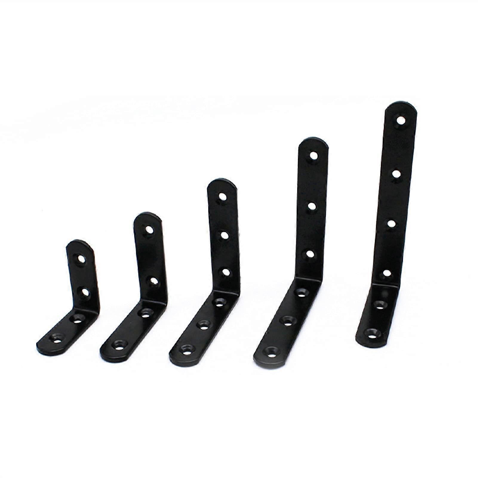 Corner Brace Heavy Duty L-Shaped Brackets 6-Piece Set Thickened 90-Degree Shelf Brackets Iron Angle Hardware Color C