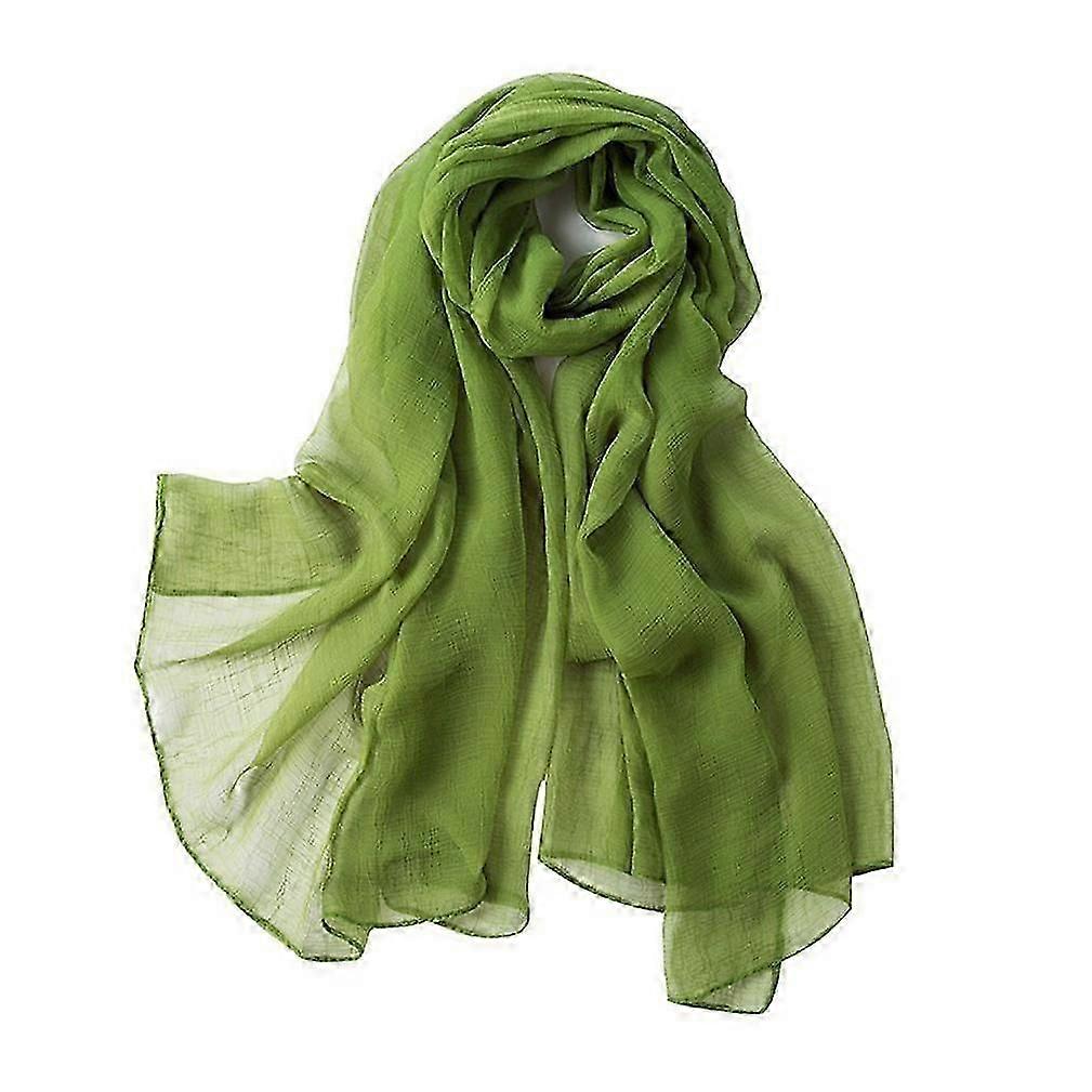 無地のシルキーシフォンスカーフビーチカバー女性のための日焼け止め