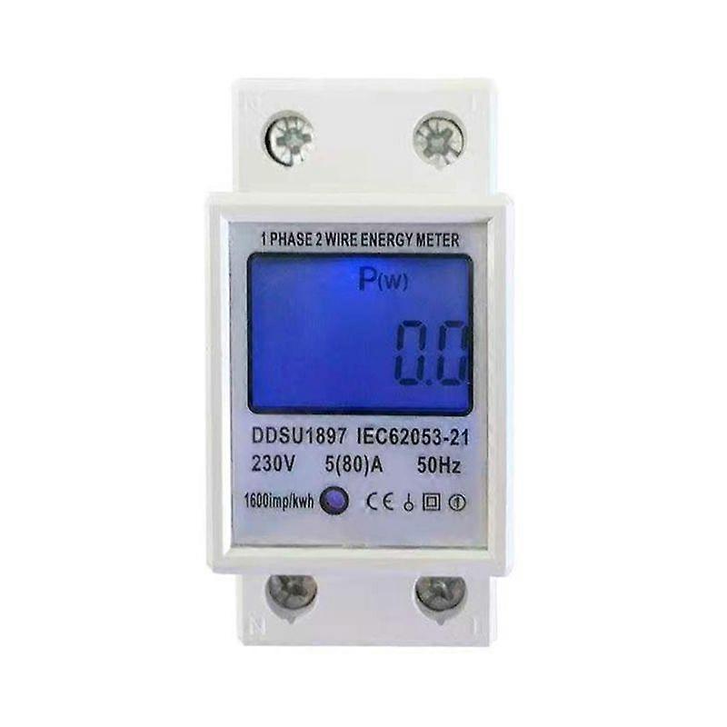 Zero Current Voltage Power Consumption Meter DDSU1897 DIN 5-80A To 230v 50hz