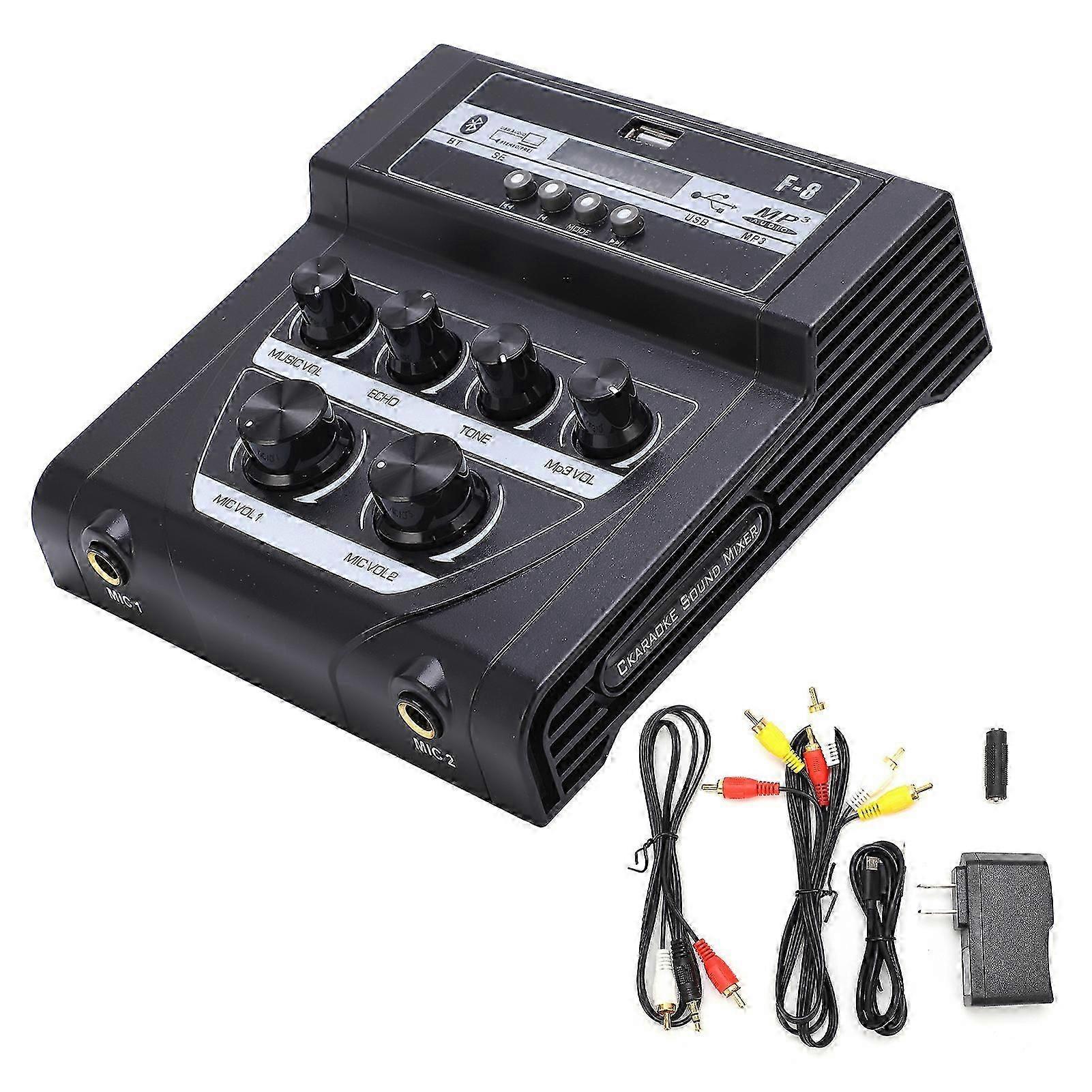 Small Audio Mixer Home Sound Board Console System Bluetooth Recording AC100240V