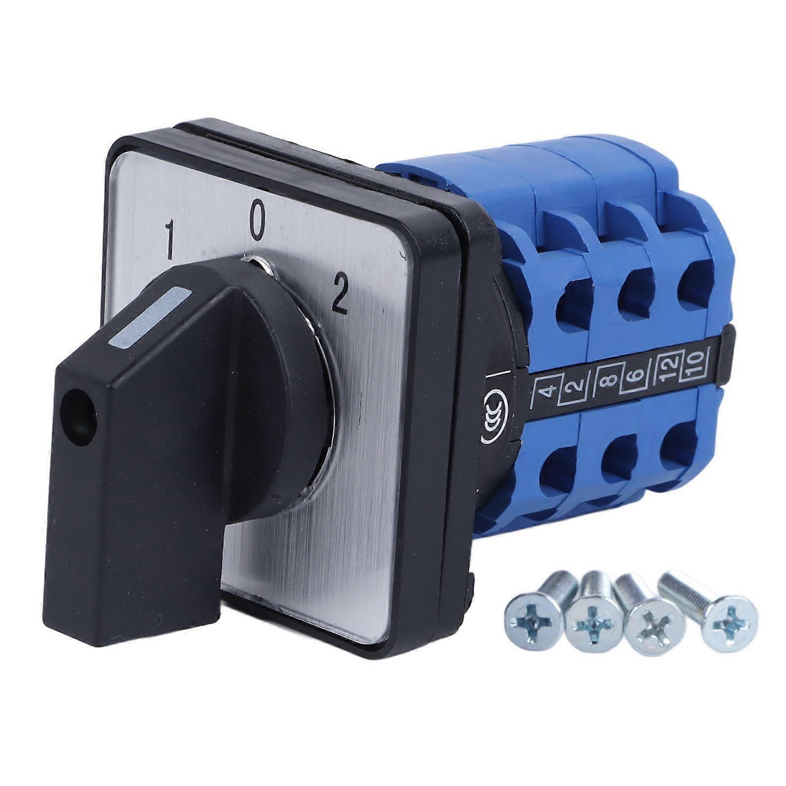 Universal Changeover Switch 3 Position Dual Power Switching CW CCW Motor Rotary Selector Switch 380V