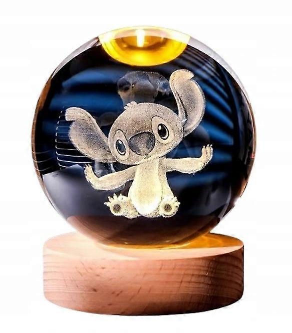 Lampada a sfera di cristallo Stitch retroilluminato Led regalo