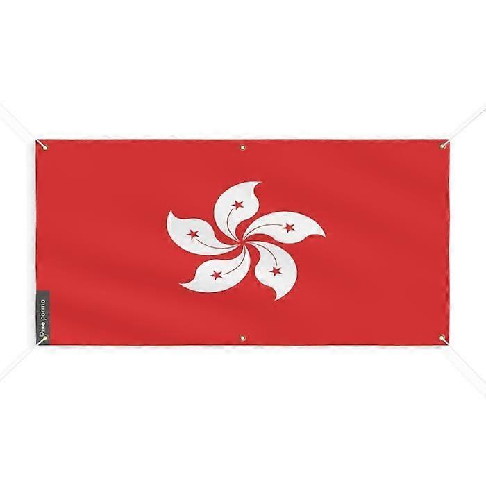 Hong Kong Flag Banner 6 Grommets 180x360cm Polyester