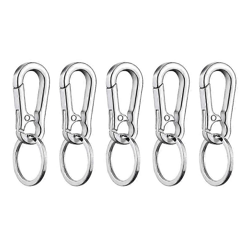 5pcs Lightweight Durable Key Rings Portable Carabiner Keychains for Men Women Smooth Surface Strong Toughness Practical Household Tool for Family Use