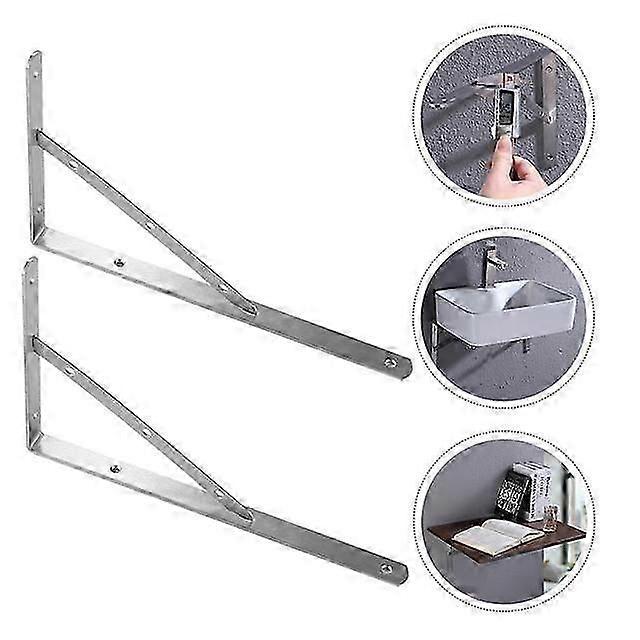 Shelf Brackets Bookshelf Wall Stainless Steel Bracket Supportsfloating Duty Heavytriangle Trays Carrier Mounted Support