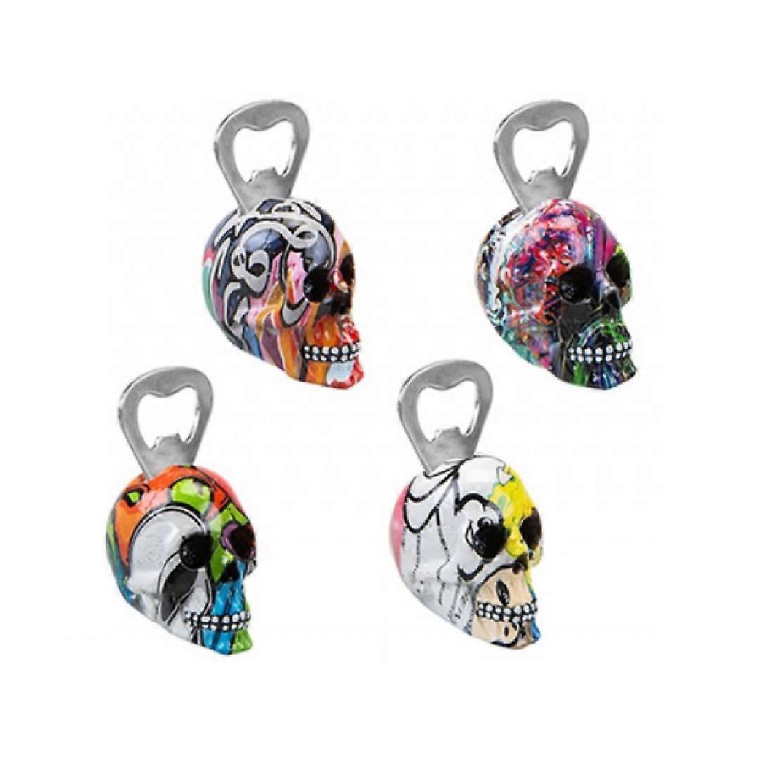 8Cm Skull Graffiti Design Bottle Opener Assorted Colour