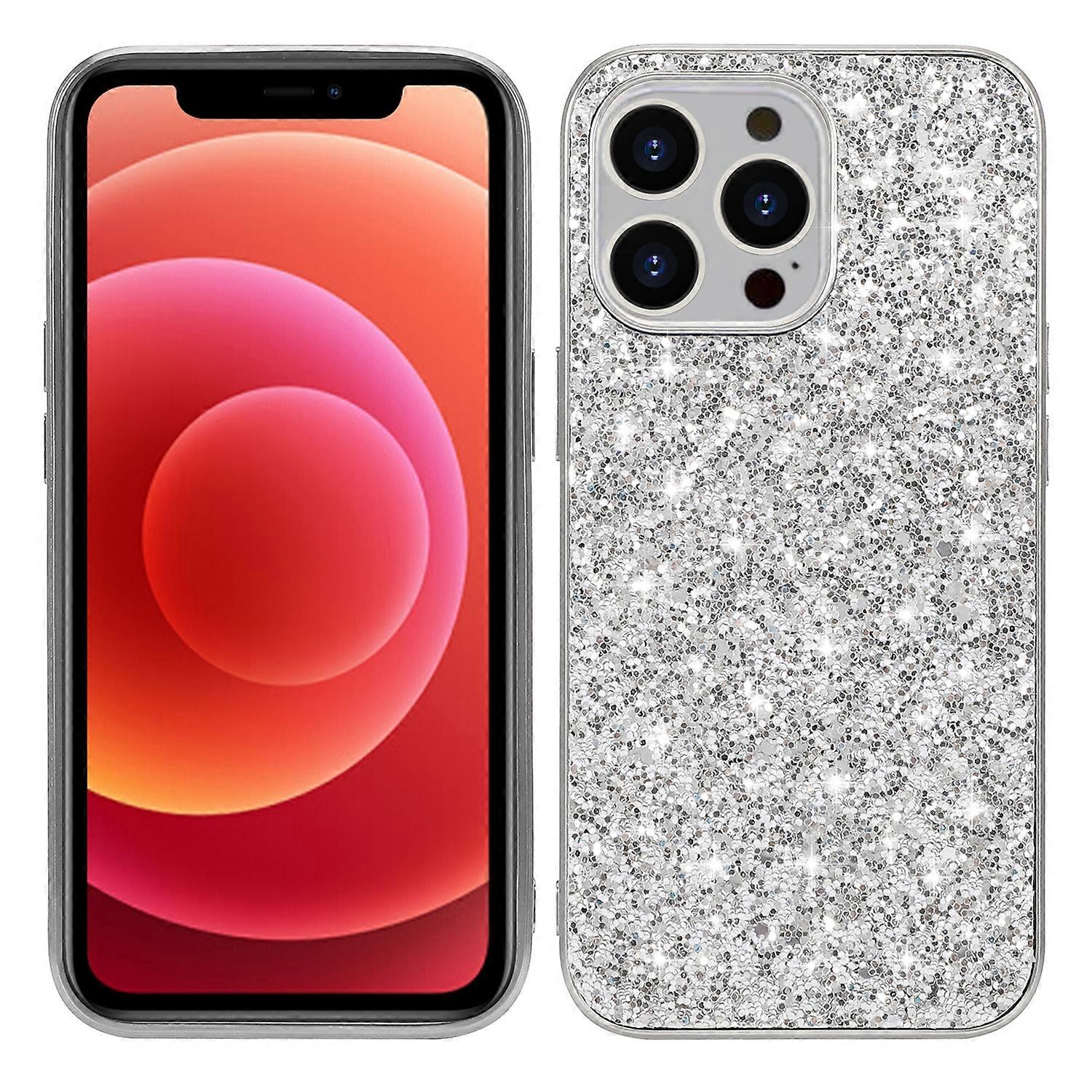 Capa de Telefone TPU à Prova de Choque com Pó de Glitter