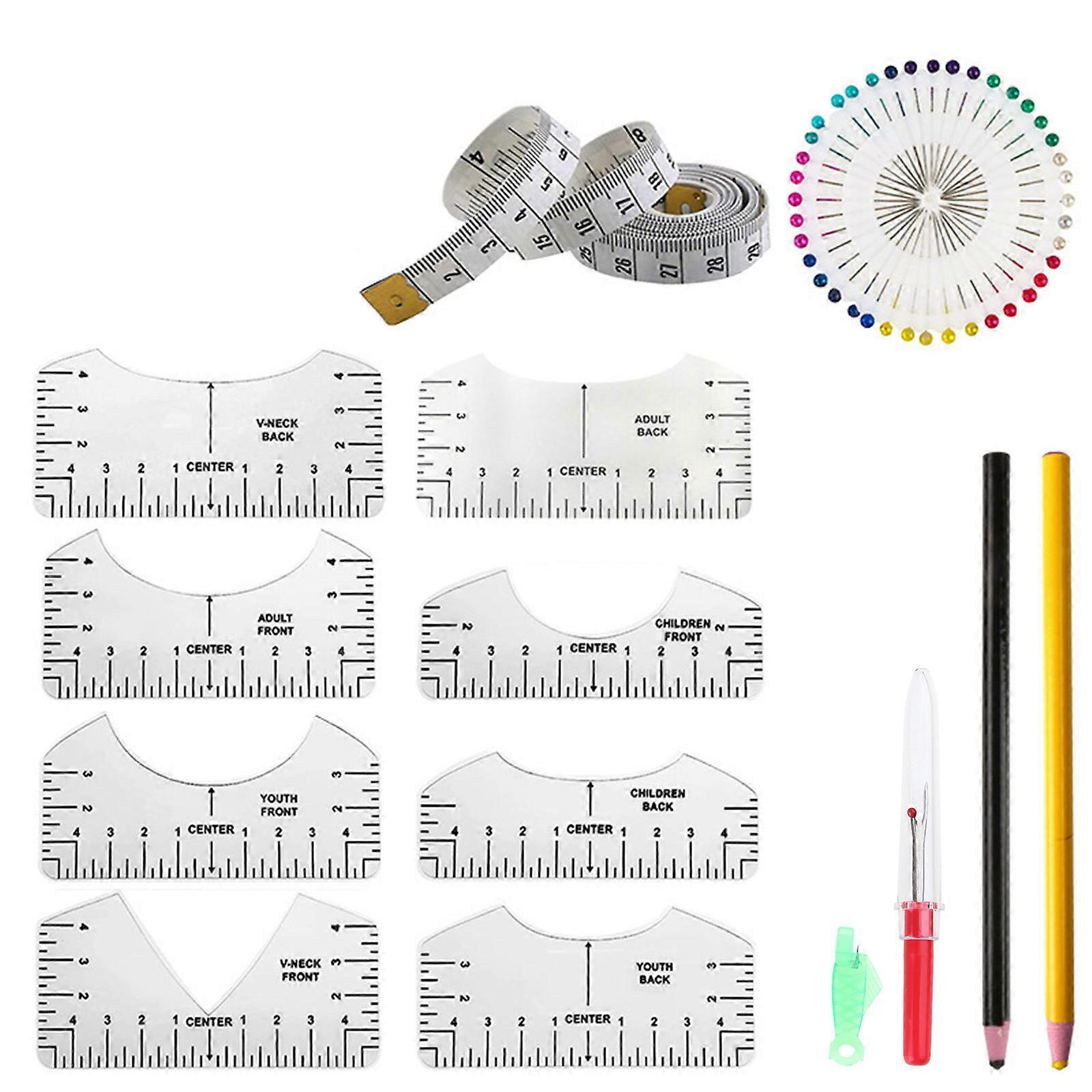 T-shirt Ruler to Center T-shirt Alignment Ruler Kits T-shirt Ruler Guide Set for Heat Pressing Screen Printing