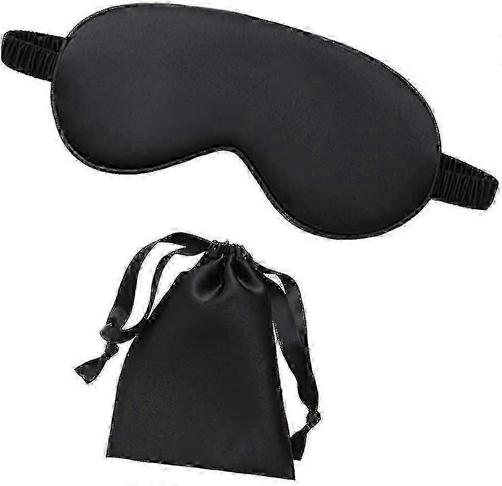 Sleeping Silk Eye Mask 100% Natural Silk Fabric Cotton Filled Soft And Smooth