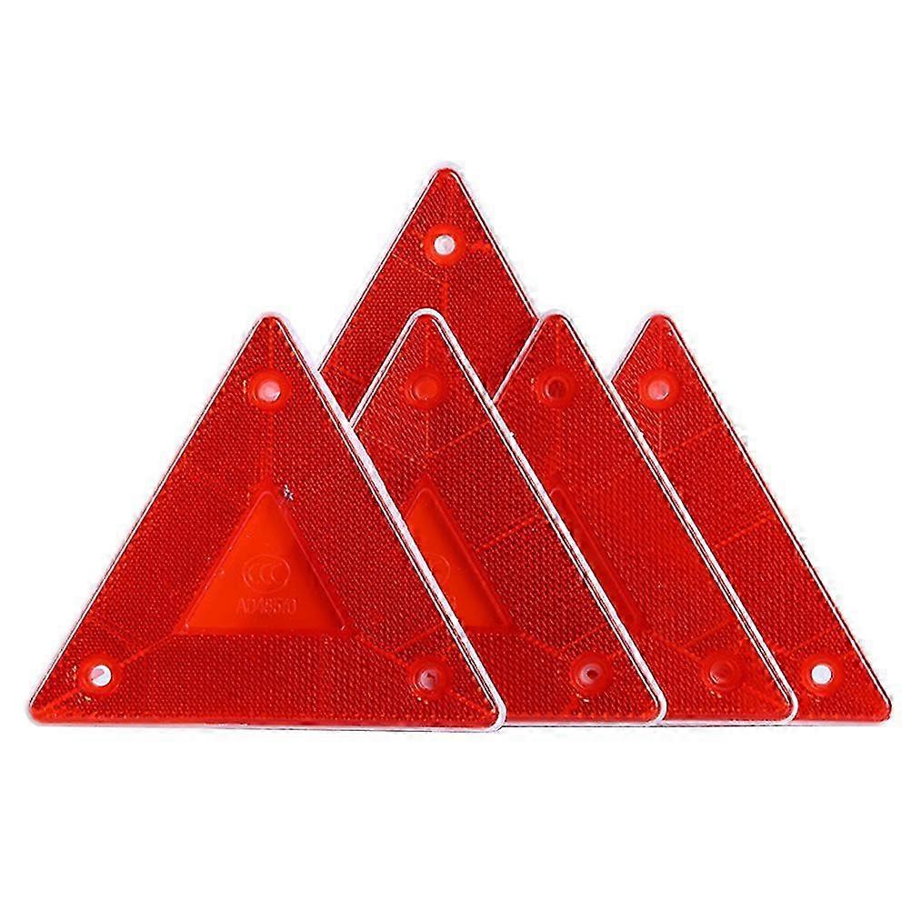 10 قطع علامات مثلث تحذير ذيل شاحنة عاكسة حمراء للقيادة الليلية الآمنة