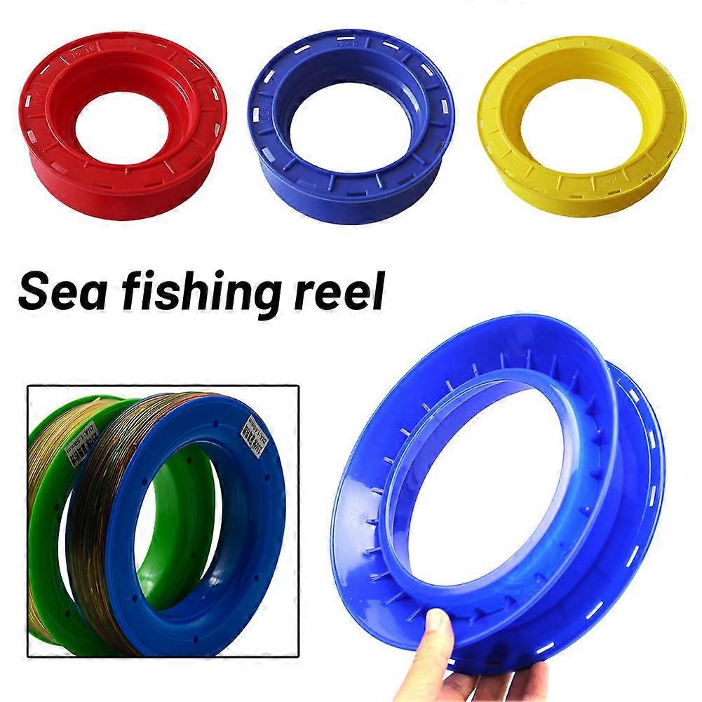 Yellow (E) 15×11$ Fishing color plastic hand wire winding reel Sea fishing winding coil Hand-held kite reel