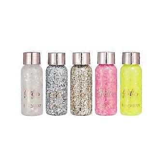 5Pcs Brillo Sombra de Ojos Lentejuelas Arte de Uñas Cabello Cuerpo Cara Pegatina Loción Fiesta Festival Escenario Cosmeti