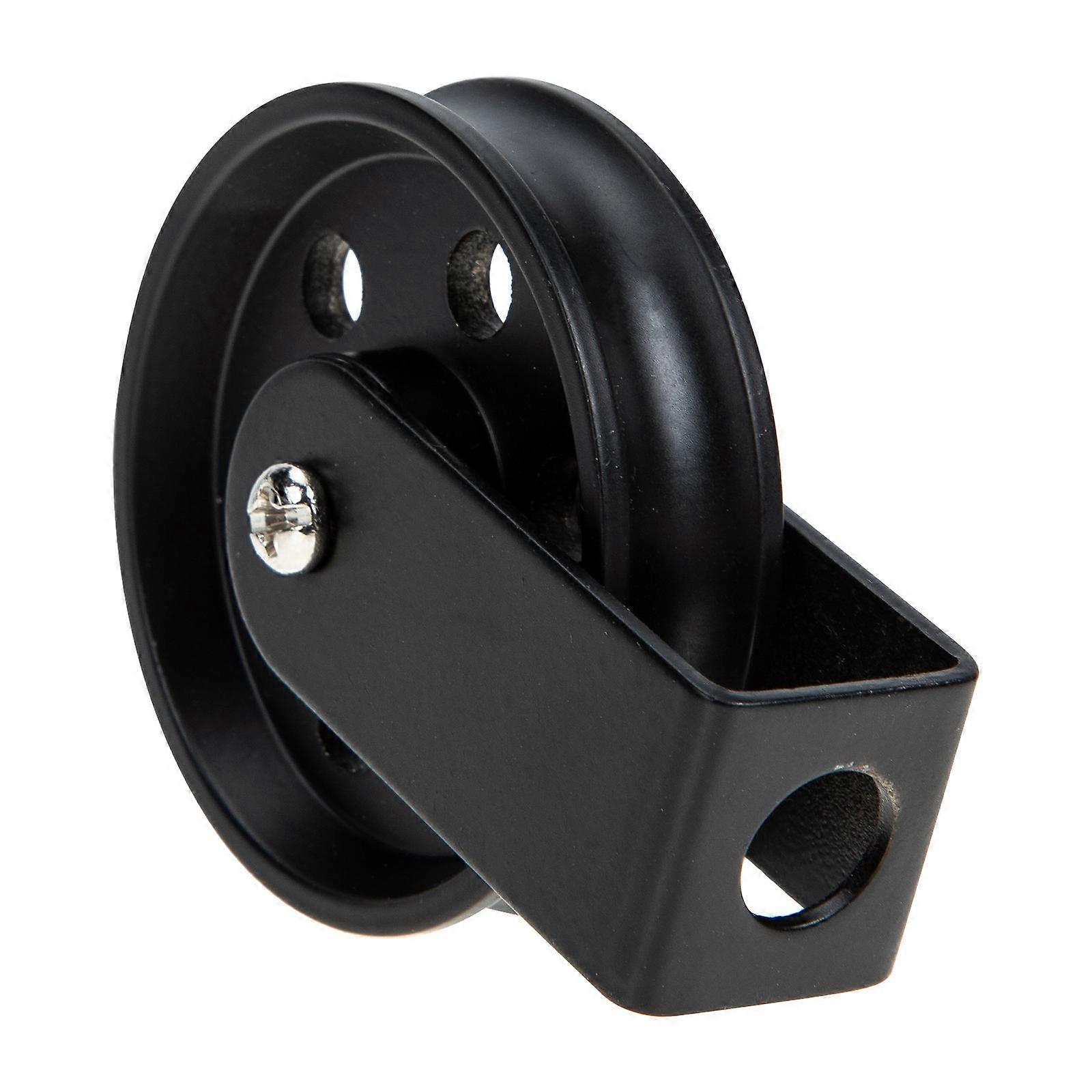 Retro Black Iron Pulley Wheel for Pendant Lamps – Easy Install Lighting Accessory for Home Decor