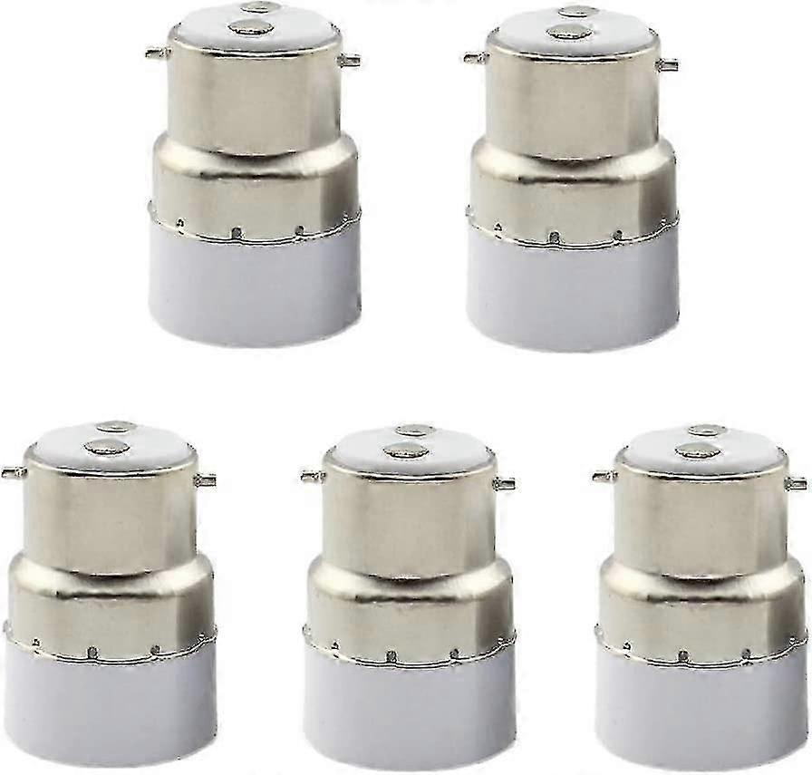 5 Pack B22 To E14 Bulb Socket Converter B22 Socket Switch To Standard E14 Adapter Lamp Holder