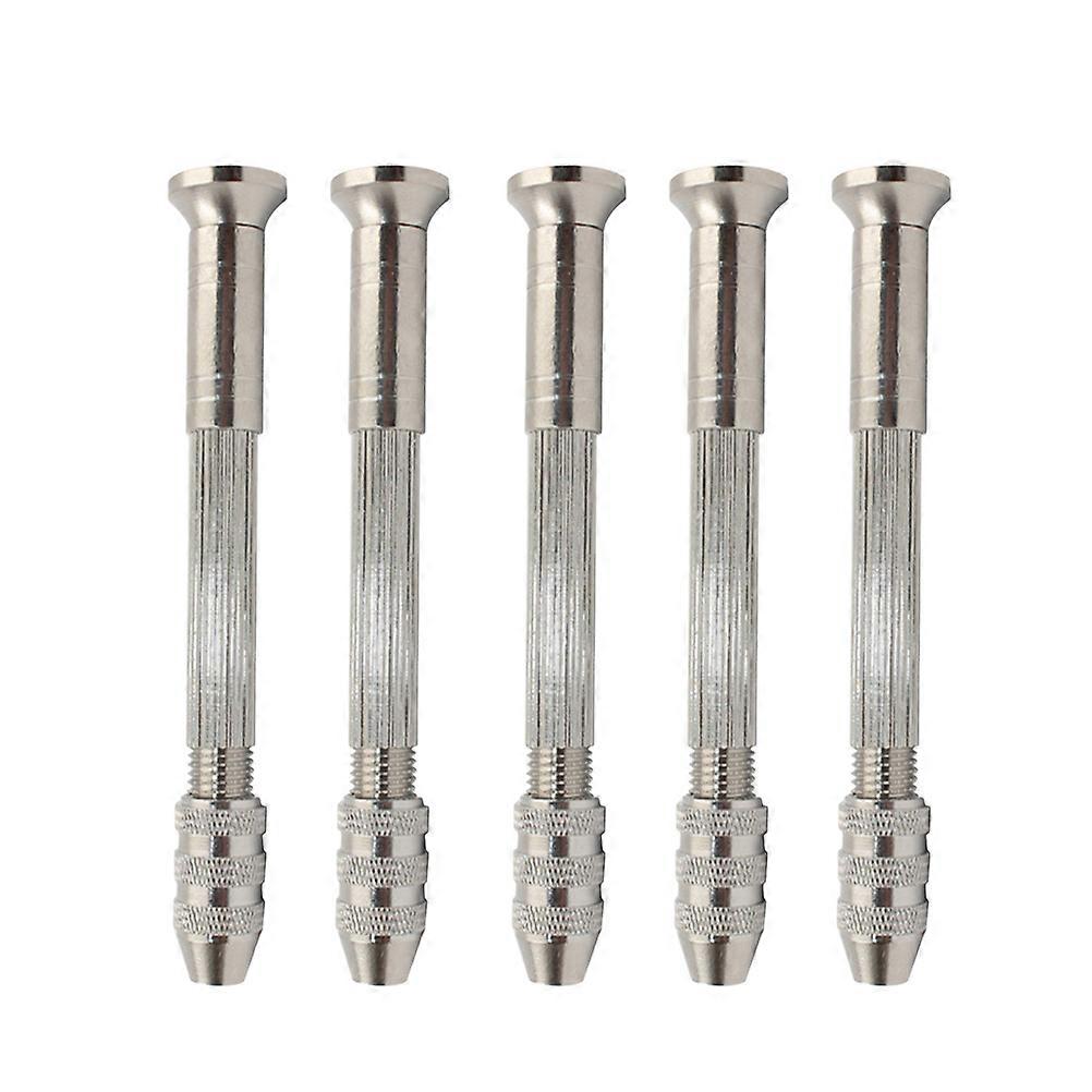 Hand Drill Precision Hand Drill for Repairing 5Pcs Silver Modeler's Tool