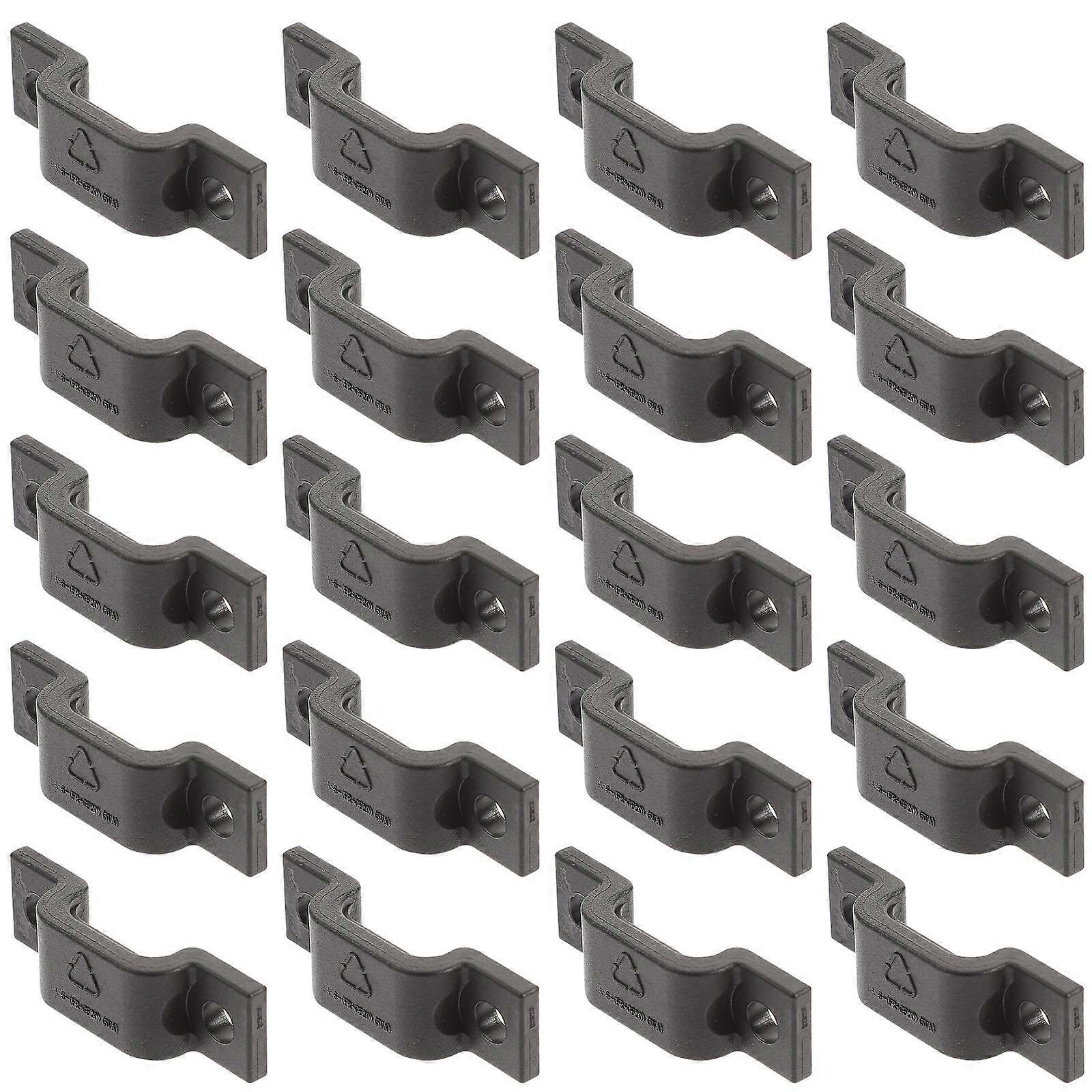 نايلون كابل المشبك مرتبة مساعد كابل مقاطع قوس توصيل لكابل إيثرنت 0.50 سم برغي ثقب القطر 20 قطعة