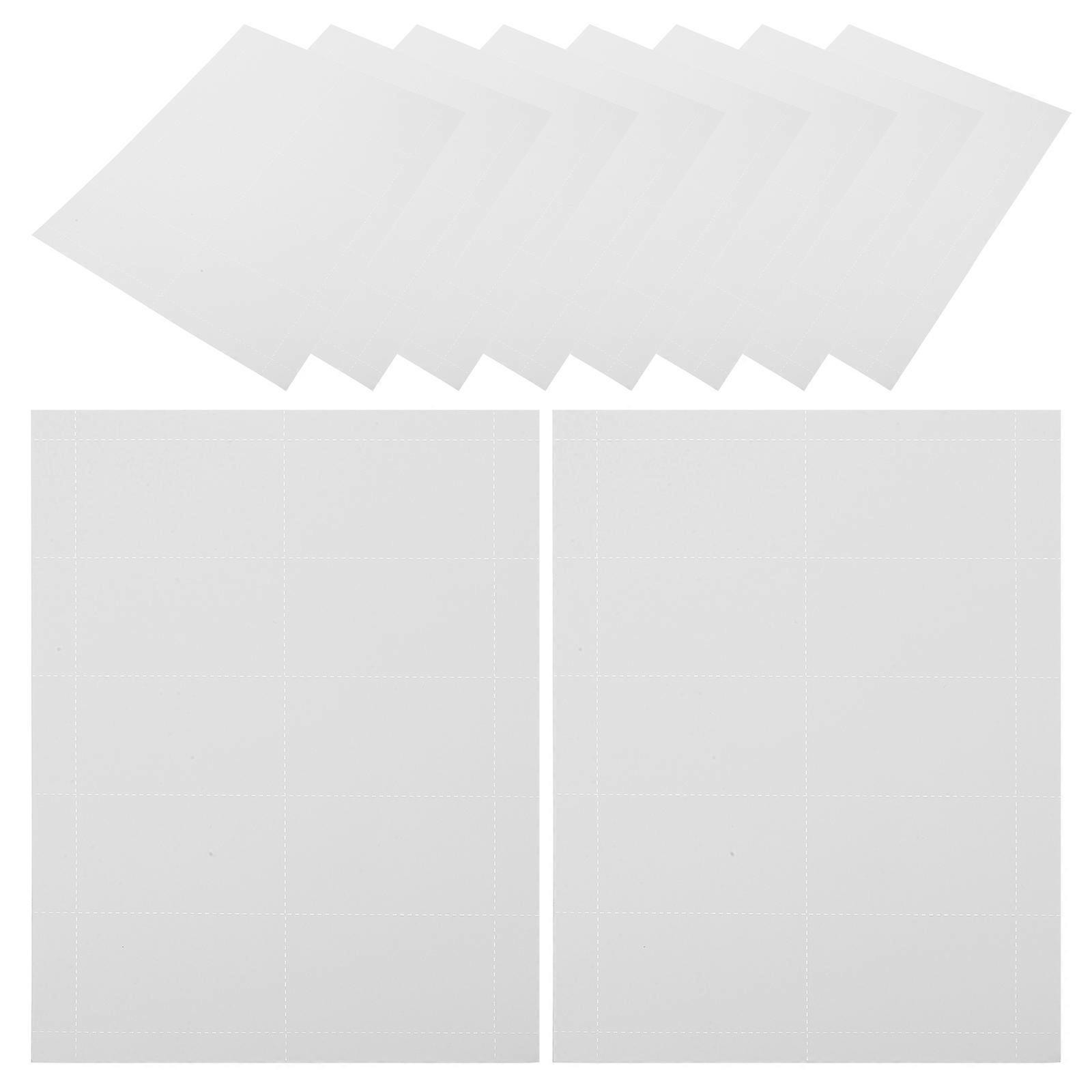 Blank Business Cards for Easy Printing Versatile Use for Labels, Stickers, and Networking Events, Compatible with Inkjet and Printers, Convenient
