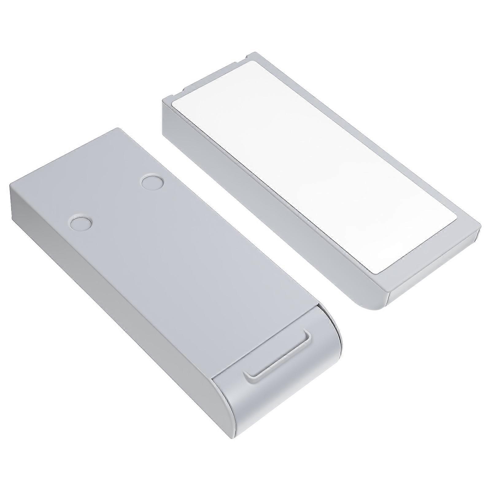 Drawer Type Desktop Storage Box Office Accessories Grey 2Pack Adhesive Installation