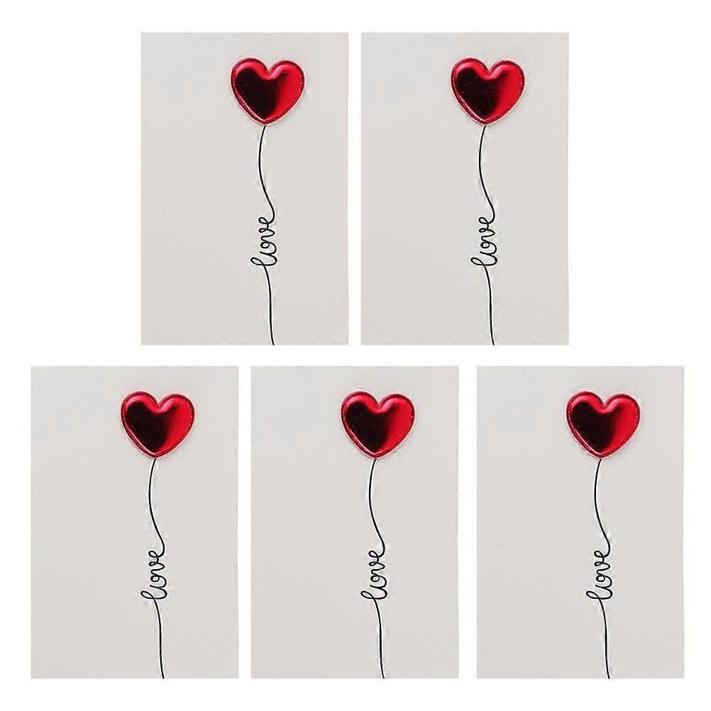 Paper Made 3D Valentine's Day Greeting Cards For Romantic Gifting To Couples 15x10cm 5Pcs