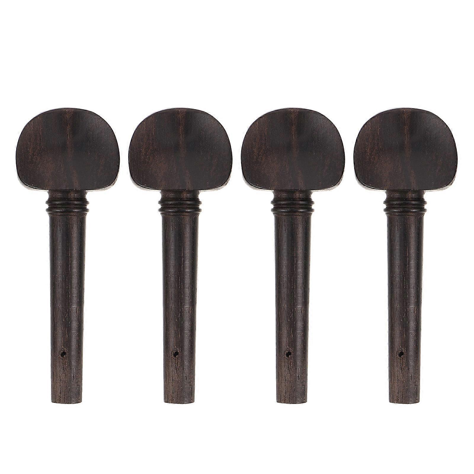 Violin Tuning Pegs Ebony Crafts Tuning Stability Sound Transmission Enhance Sound Effect 4Pcs