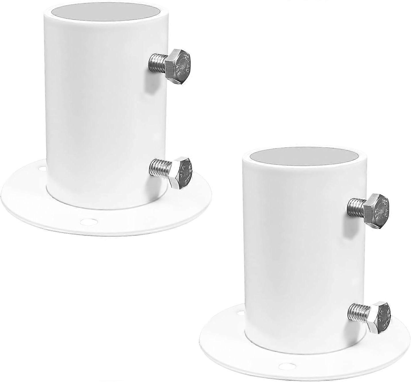 Pack Stainless Steel Pool Ladder Bracket - Pool Ladder Anchor Clamp with Flanged Tube - Pool Accessory - Pool Ladder Sleeve - Ladder Bracket