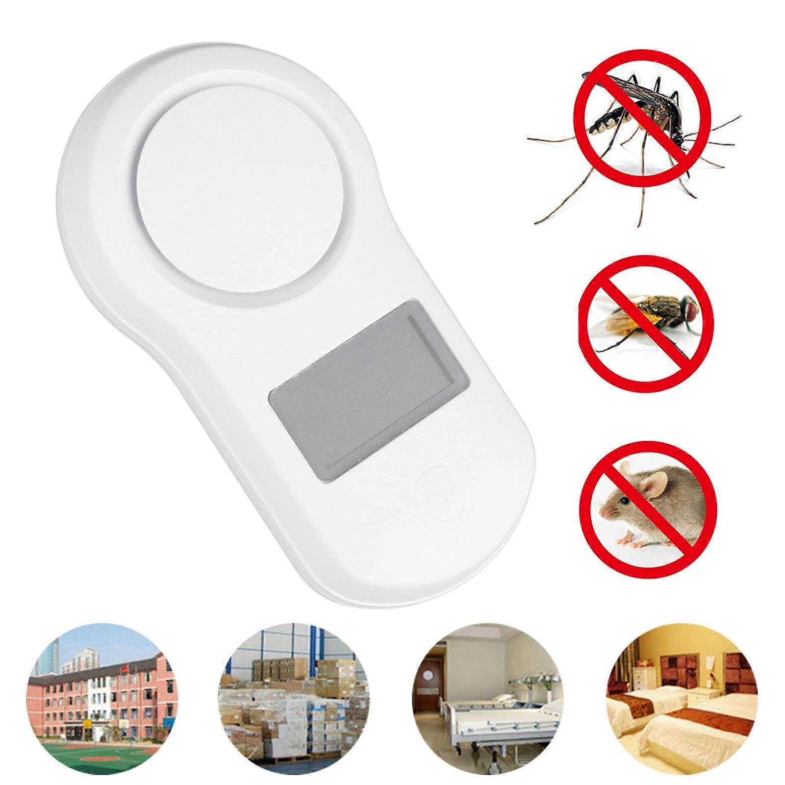 Elektronisk Mus Repeller Hvit Med LCD-skjerm Ultralyd Bug Repeller For Mus Rotter Bug