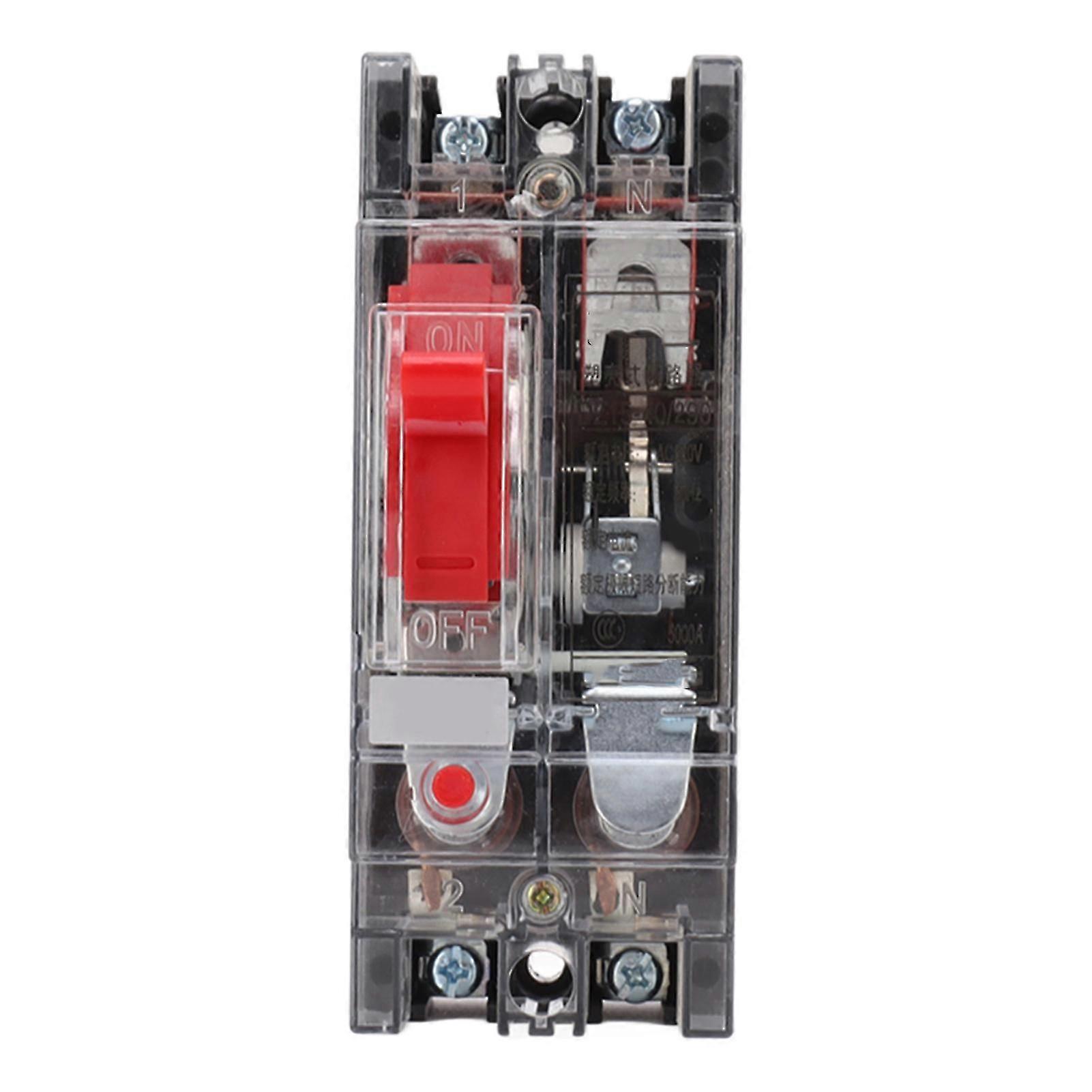 Circuit Breaker Flame Retardant Transparent PC Shell Copper Conductor Circuit Breaker 2P