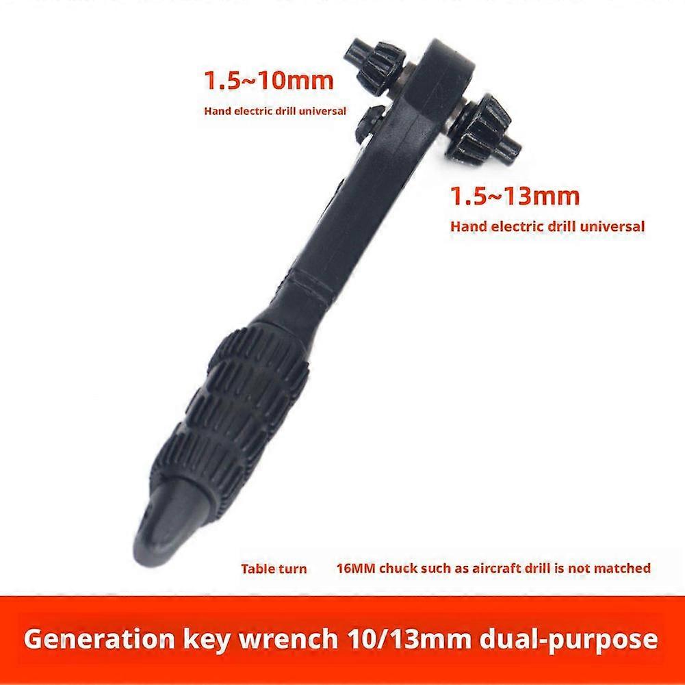 Drill Chuck-Wrench Set,2-in-1 Black Fast Ratchet Drill Chuck Key Wrench