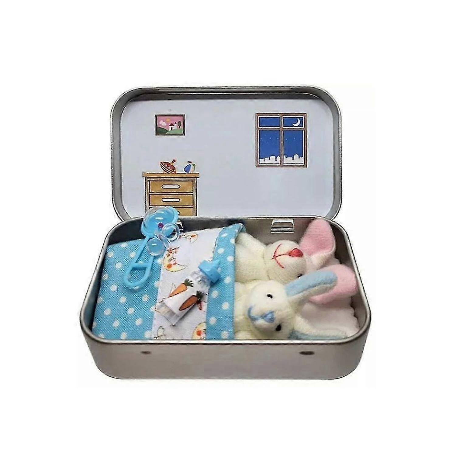 Păpușă de iepuraș de pluș, Mini Hug Rabbit Cadouri de Paște drăguțe pentru copii cu accesorii