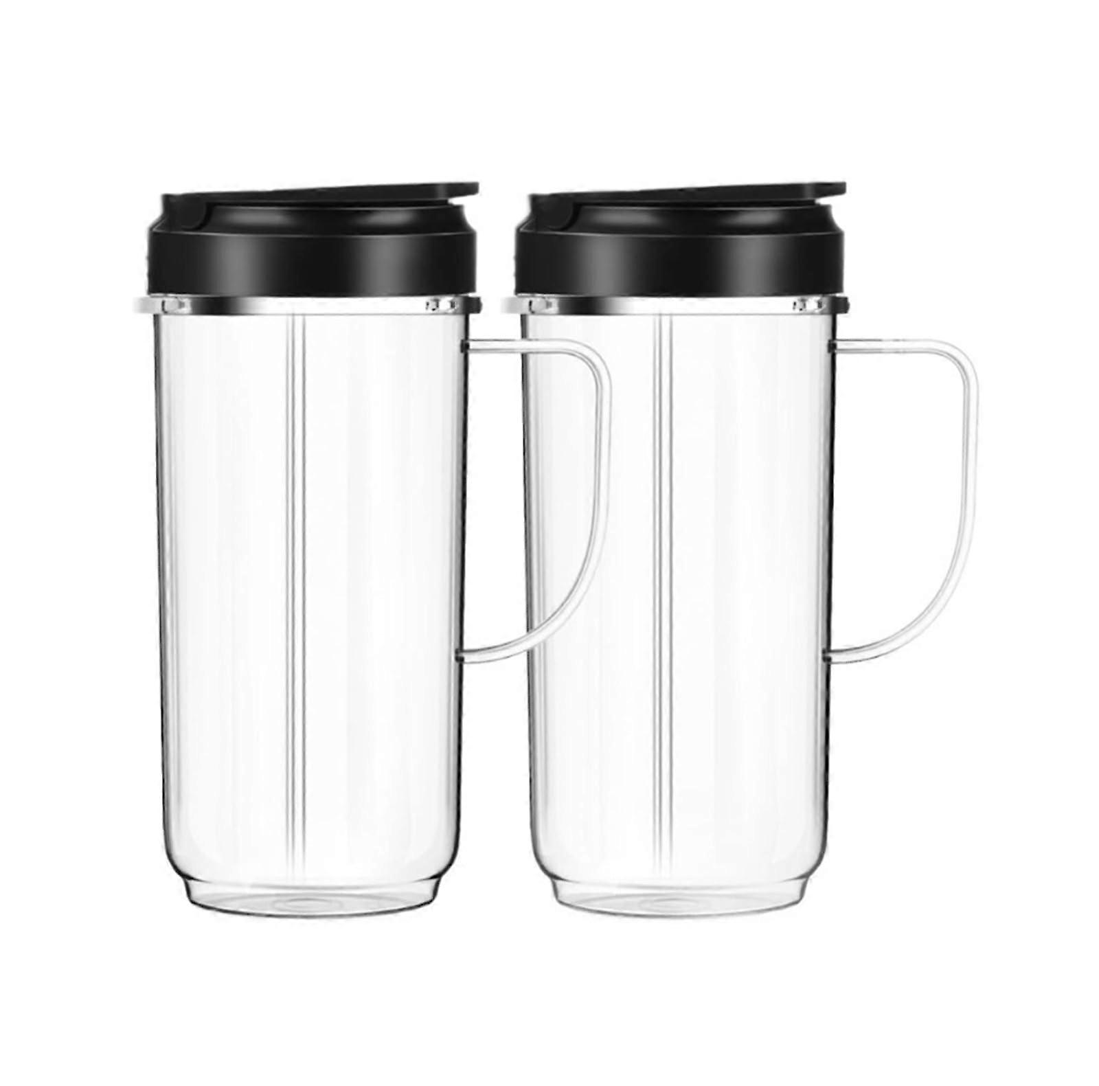 Higher, transparent plastic cup with replacement lid for takeaway