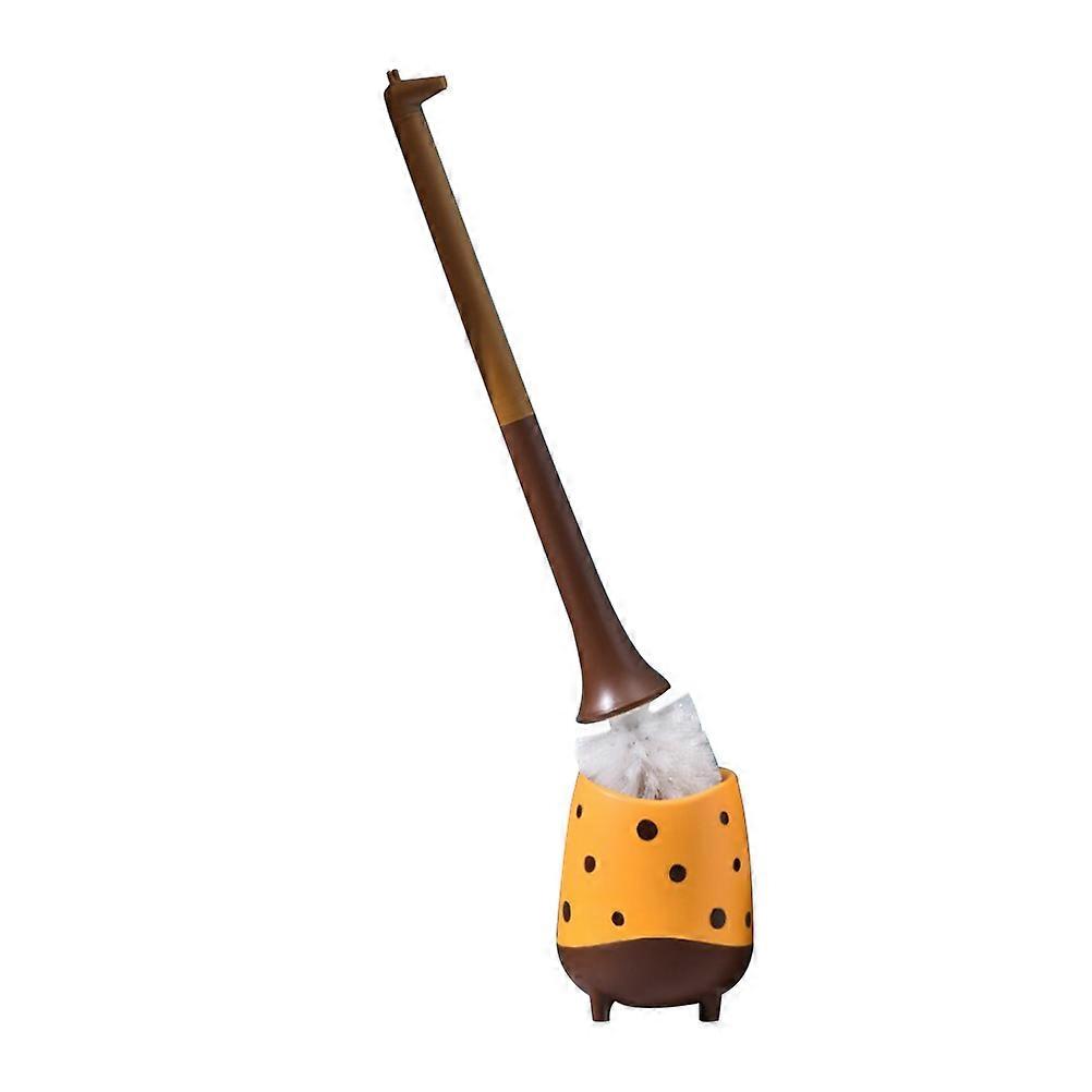 Long Handle Toilet Brush with Base Deep Cleaning Scrubber for Bathroom, Odorless Holder Design, Modern Hygiene Essential