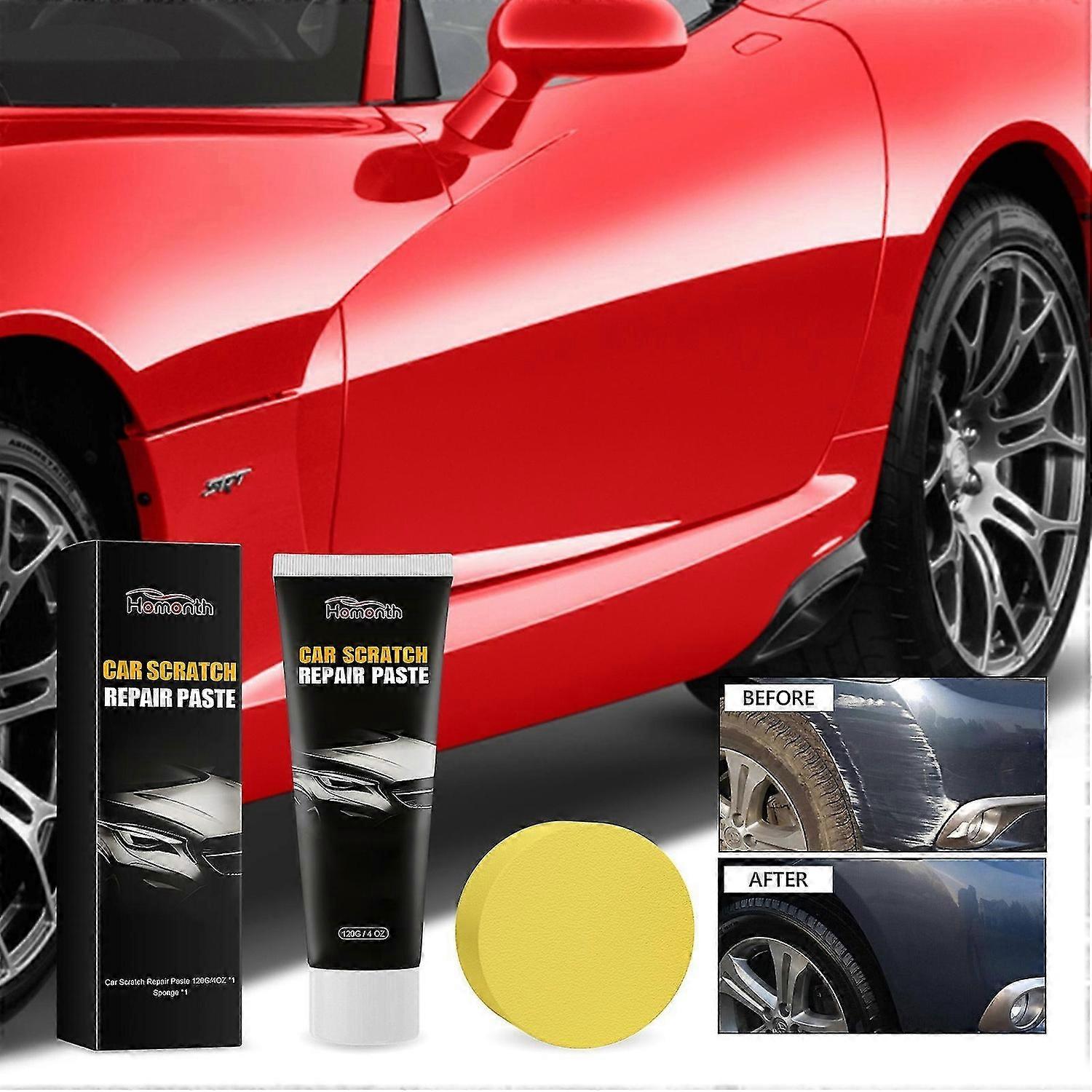 Scratch Repair Wax For Car, 2024 New Car Scratch Repair Paste Polishing Wax, Professional Car Scratch Remover Kit with Sponge