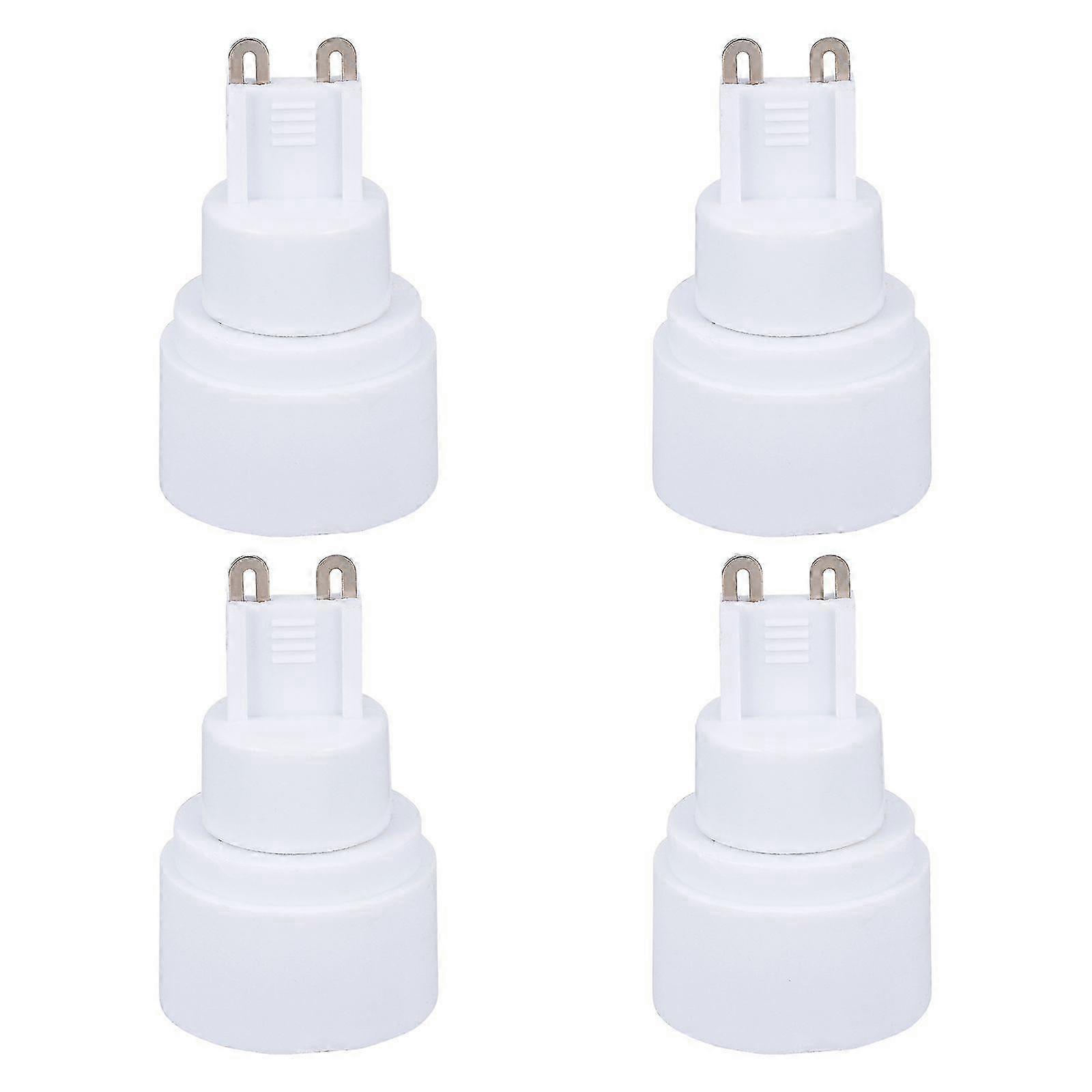 4pcs Lamp Bulb Adapter Converters for G9 to E14 Lamp Holders, Ideal for Various Brands of Lighting Fixtures