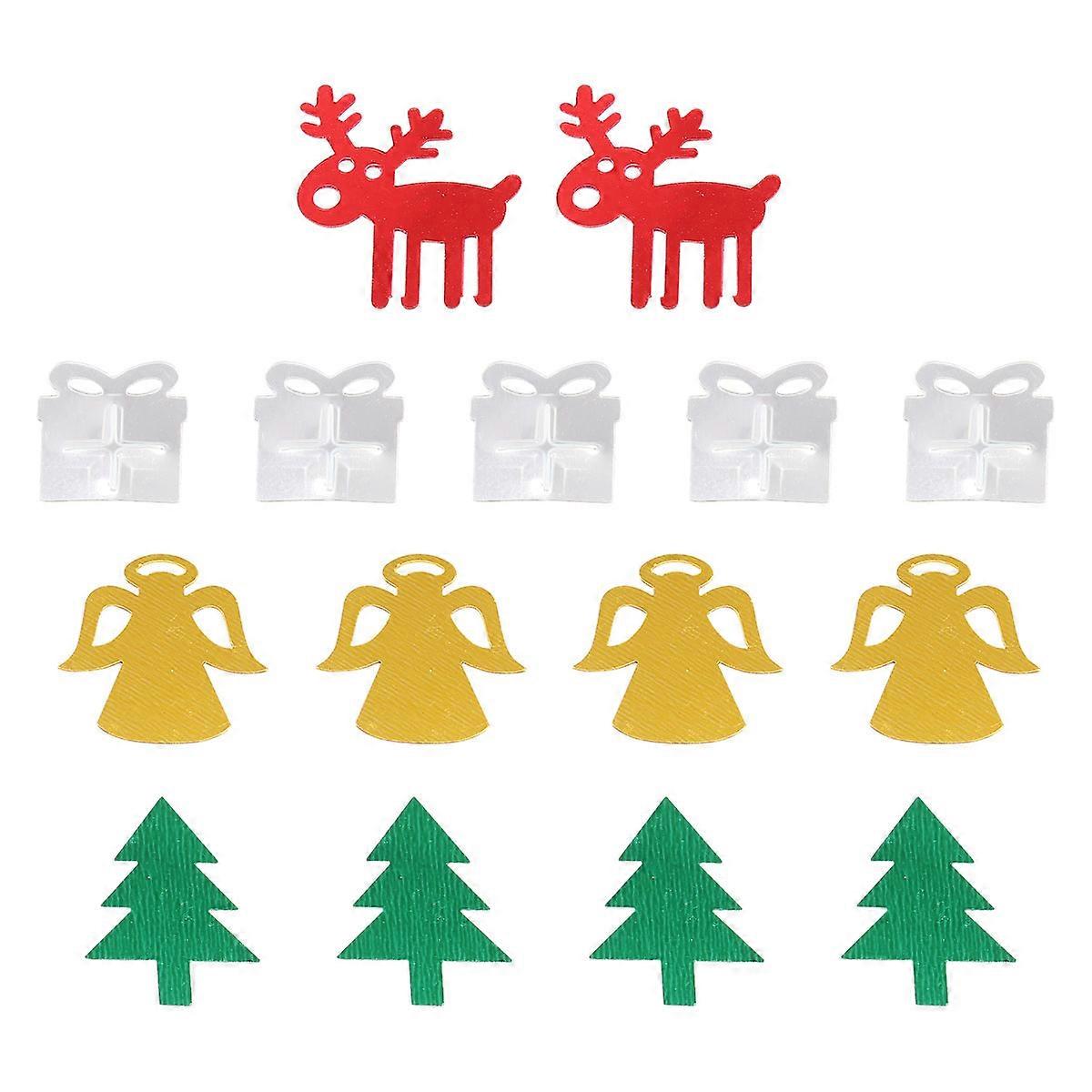 Party Supplies Christmas Confetti Table Decor Mixed Style Assorted Color 1x1cm Plastic DIY Crafts 2 Packages