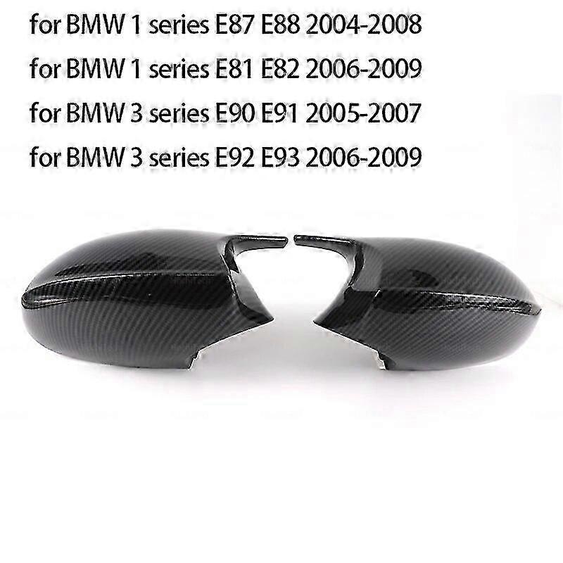 Rearview Mirror Cover with Carbon Fiber Pattern Replacement for Certain Brands 1 3 Series E92 E93 E90 E91 E81 E82 E87 E88 Black Style